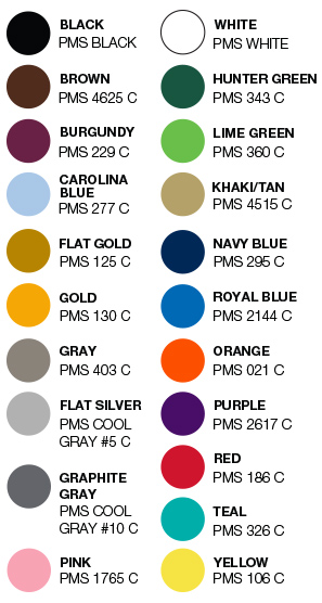 Standard PMS colors