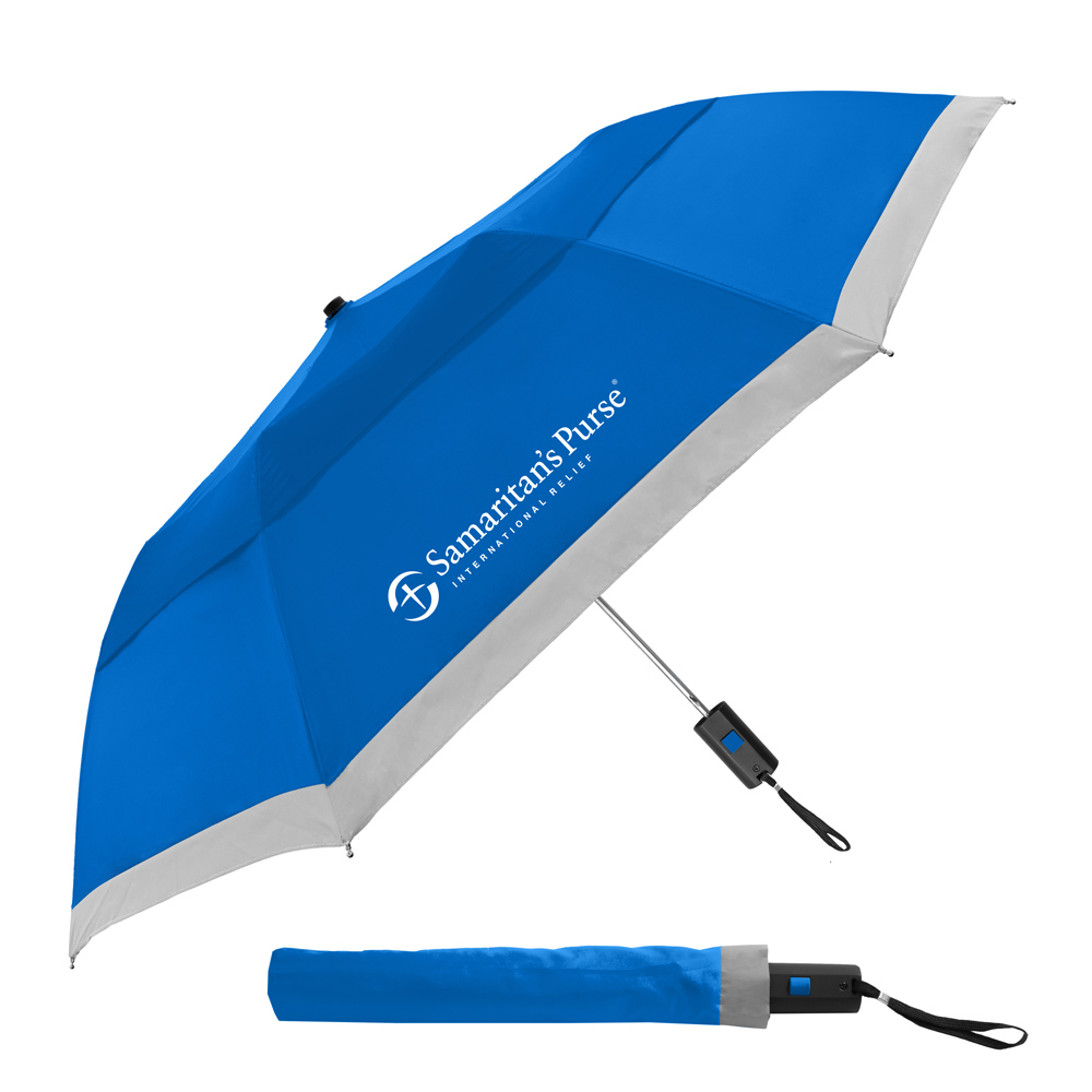 The Vented Lifesaver Folding Safety Umbrella