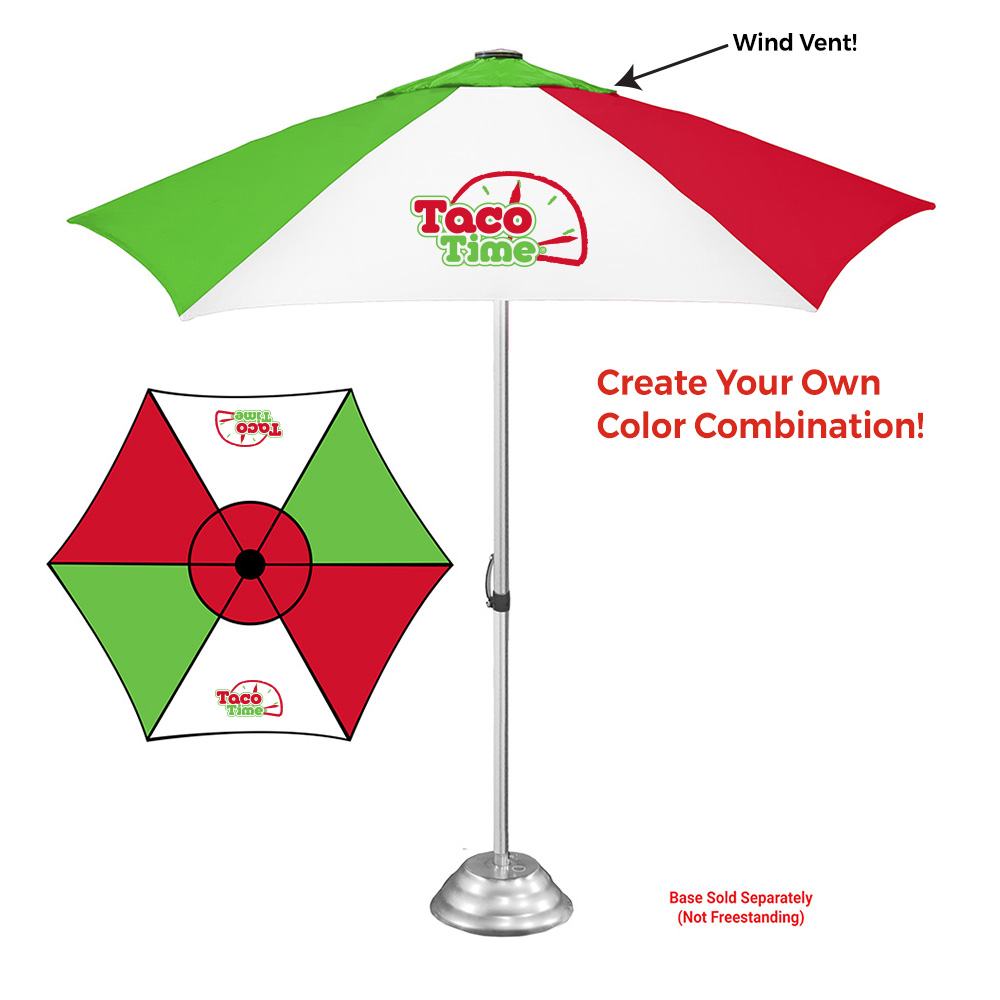 Color Your Way Vented Market Cafe Customizable Patio Umbrella