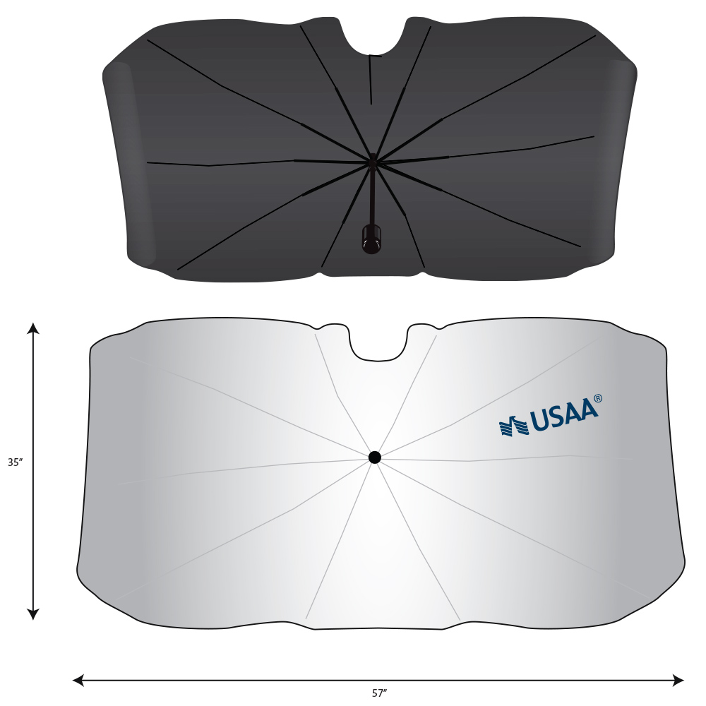 The Dashboard Defender - UV Car Windshield Sunshade Folding Umbrella